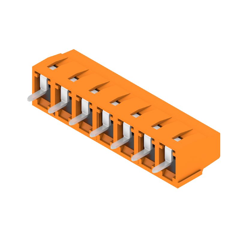 1912850000 - 5.08mm Circuit Board Terminals, 7 Poles, Orange Finish (Pack of 100)