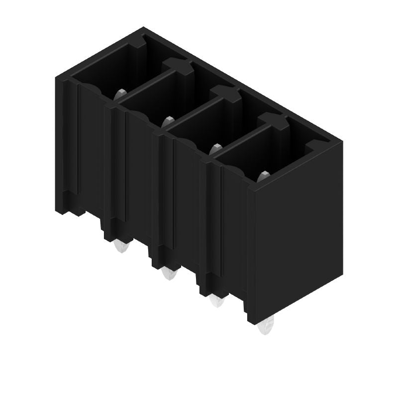 1862950000 - 4-Pole 3.81mm PCB Plug Connector, Black, 3.2mm Pins (Pack of 50)