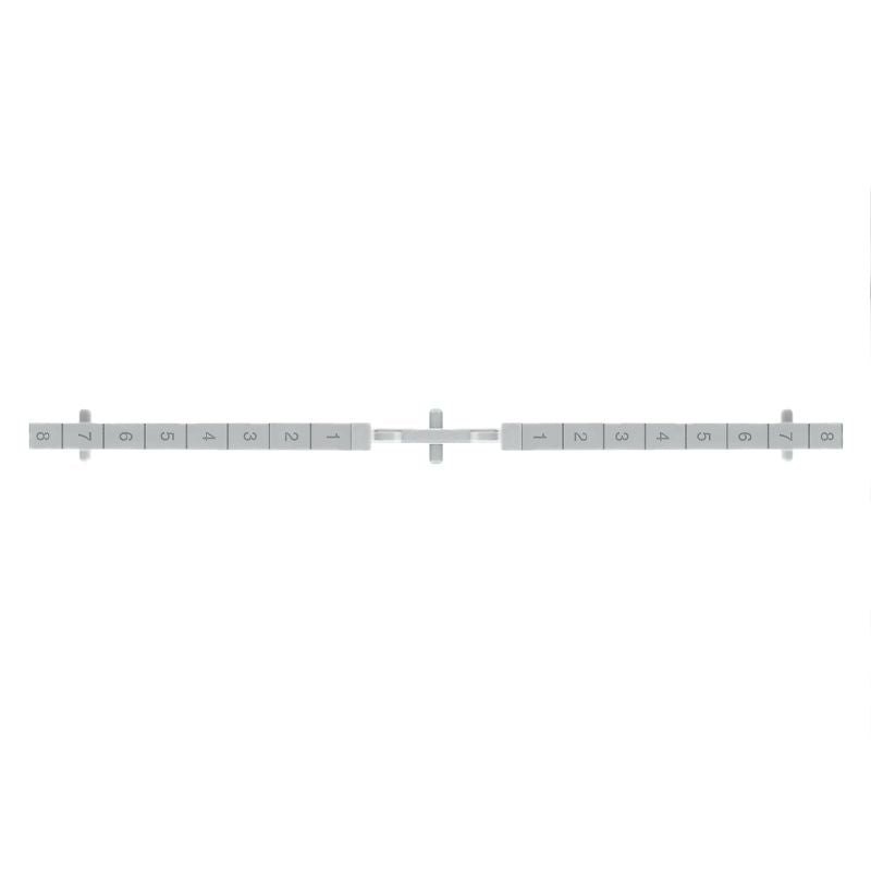 1230080000 - Grey 2mm P-Series Partition Plate '1-8' Horizontal Layout (Pack of 10)