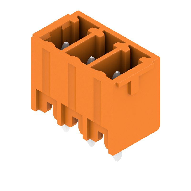 1942850000 - 3-Pole 3.81mm Male Header Connector, Orange, Through-Hole Design (Pack of 138)
