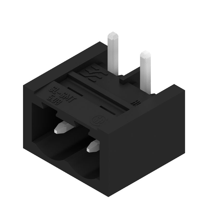 1877470000 - 5.08mm 2-Pole Black PCB Connector with 3.2mm Solder Pins (Pack of 100)