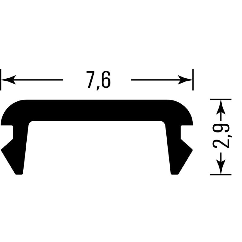 1430760000 - 1000 mm RoHS Compliant Transparent Cover Profile