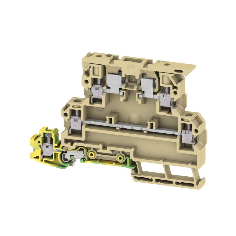 9528110000 - Beige 6.3A Screw Fuse Terminal with 5 Connections (Pack of 50)