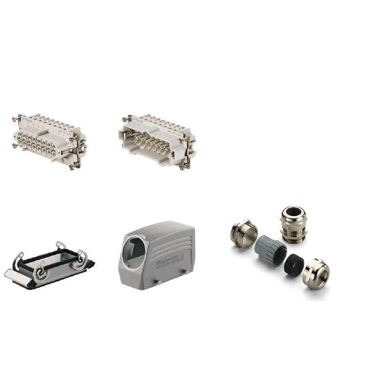 1712520000 - 16-Pole Heavy-Duty Connectors, 6 Installation Size, 500V Rated
