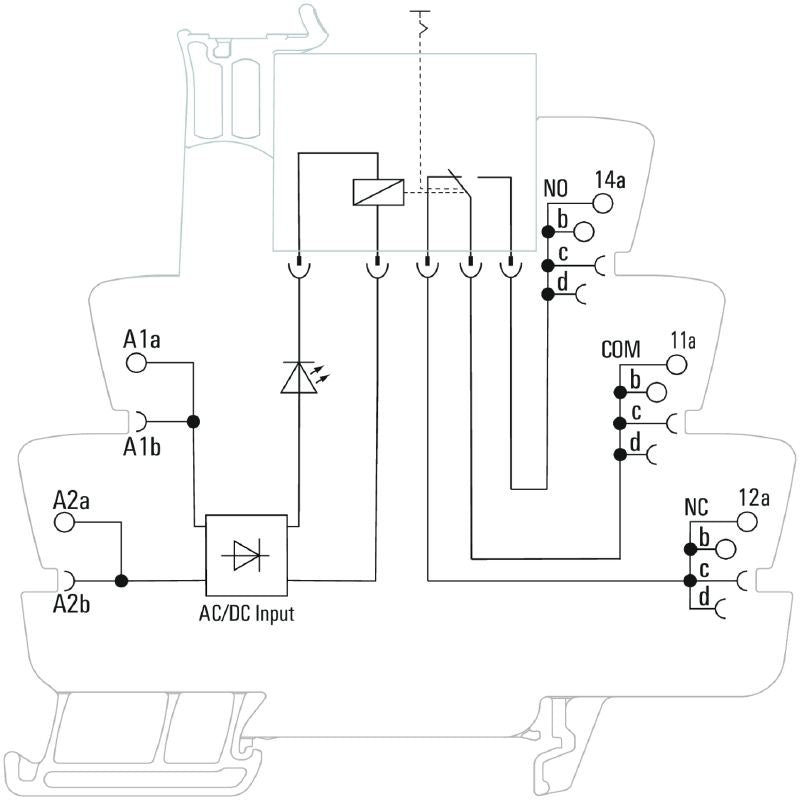 2988470000 - 230V UC Relay Module with 2 Contacts and Test Button (Pack of 5)