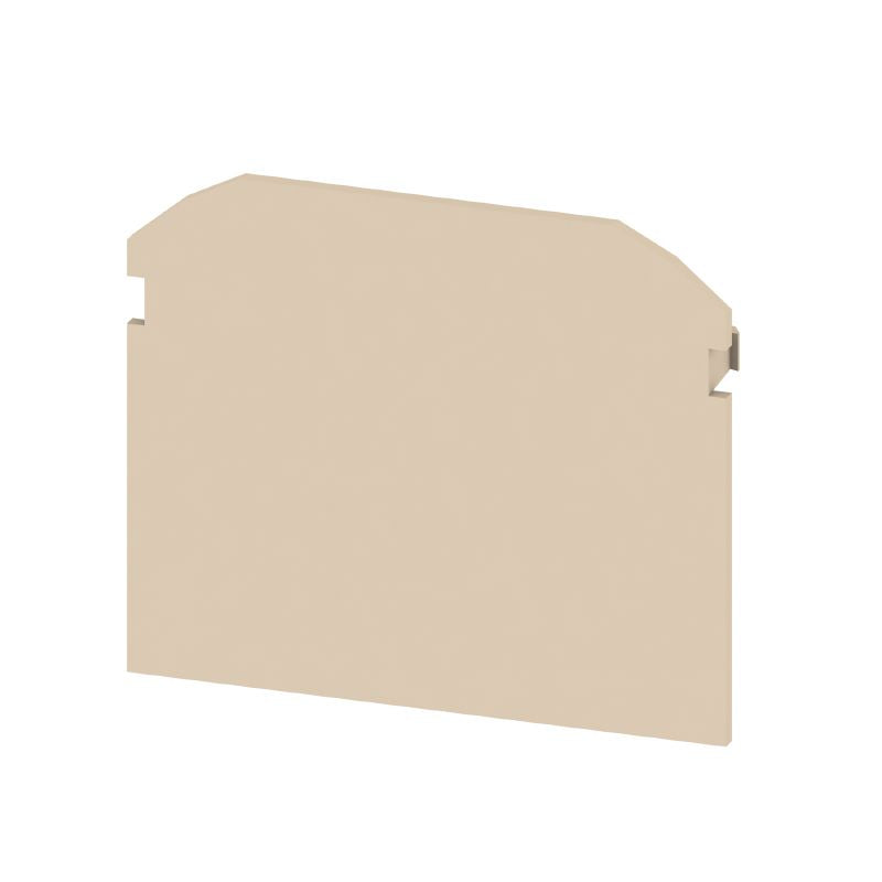 0340960000 - Beige PA 66 End Plate 75mm with Snap-On Design (Pack of 10)