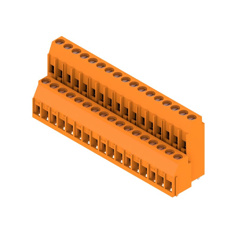 1977400000 - 5mm Pitch 34-Pole PCB Terminal, 90° Angle, Orange (Pack of 10)