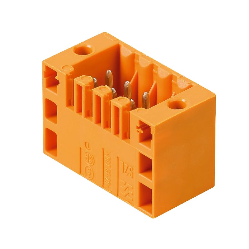 1729440000 - 8-Pole 3.5mm Male PCB Connector, 180° Flange Design (Pack of 84)