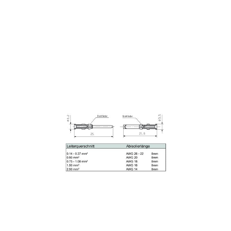 1651550000 - 1.6mm Copper Alloy Heavy Duty Connector, 1.5mm² Maximum Capacity (Pack of 100)