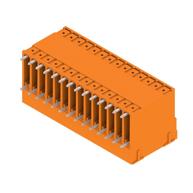 1972910000 - 28-Pole 3.81mm Male PCB Connector, 90° Angle, Orange (Pack of 20)