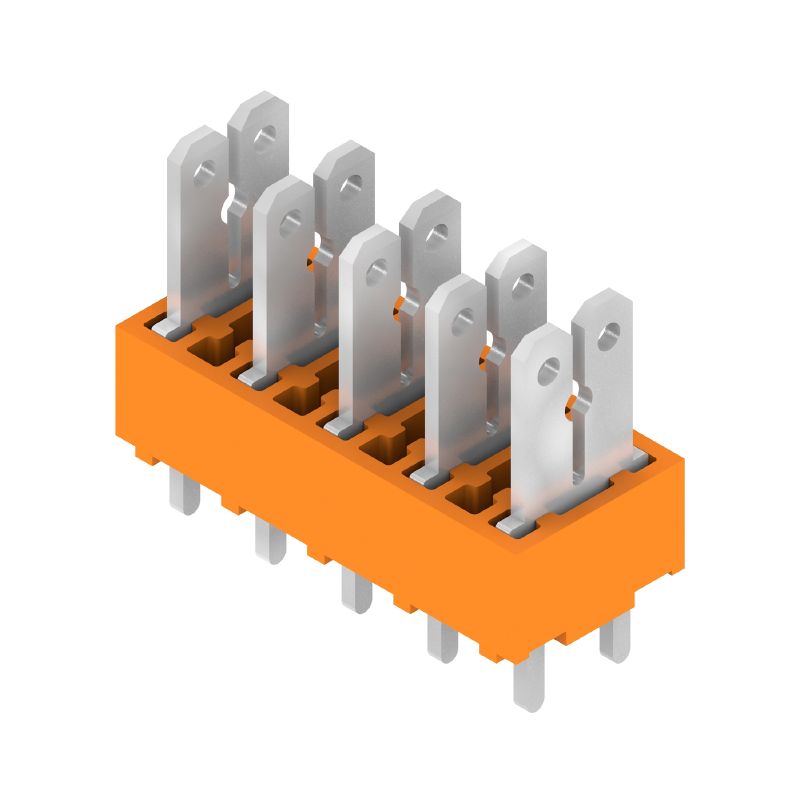 9500440000 - 5-Pole 5.00mm PCB Terminal, 180° Orange with 3.5mm Pins (Pack of 100)
