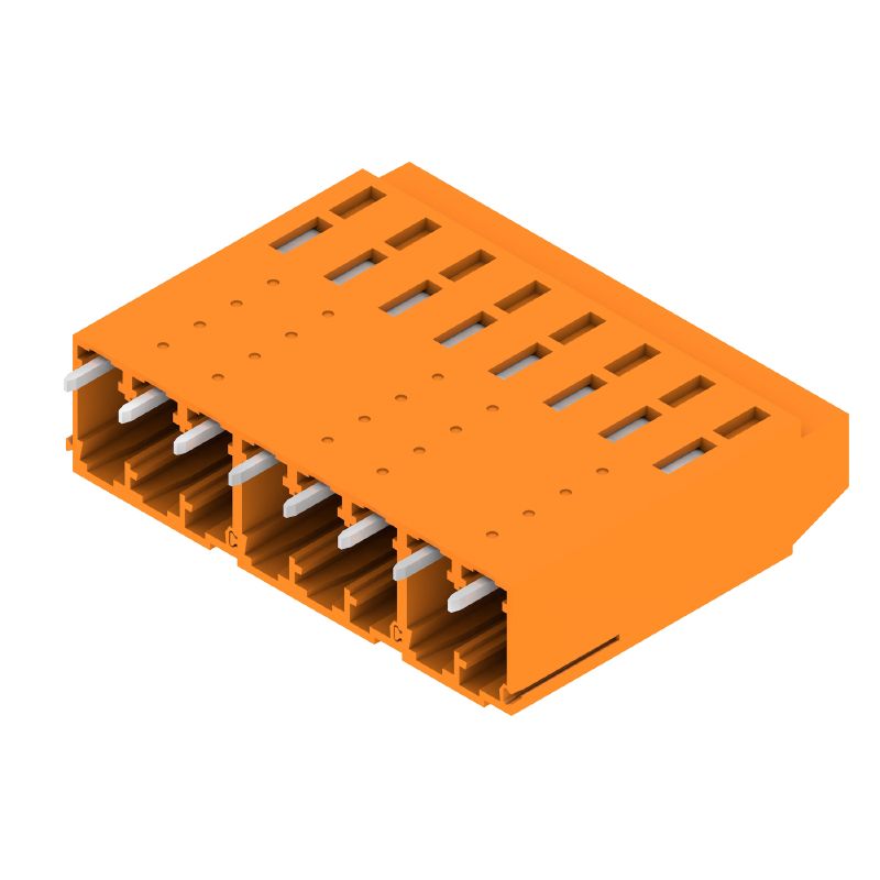 1975420000 - 5.08mm 8-Pole PCB Terminal, 90° Angle, Orange (Pack of 50)