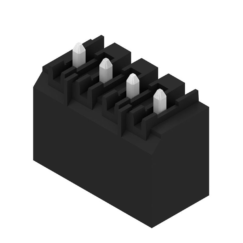 1753002001 - Black 4-Pole PCB Connector for 1.5mm Solder Connections (Pack of 100)