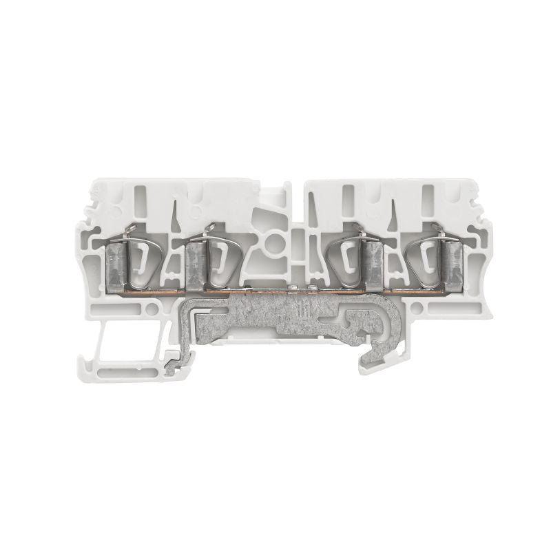 1698110000 - 2.5 mm² Tension-Clamp Earth Terminal Block, White, 50-Pack (Pack of 50)