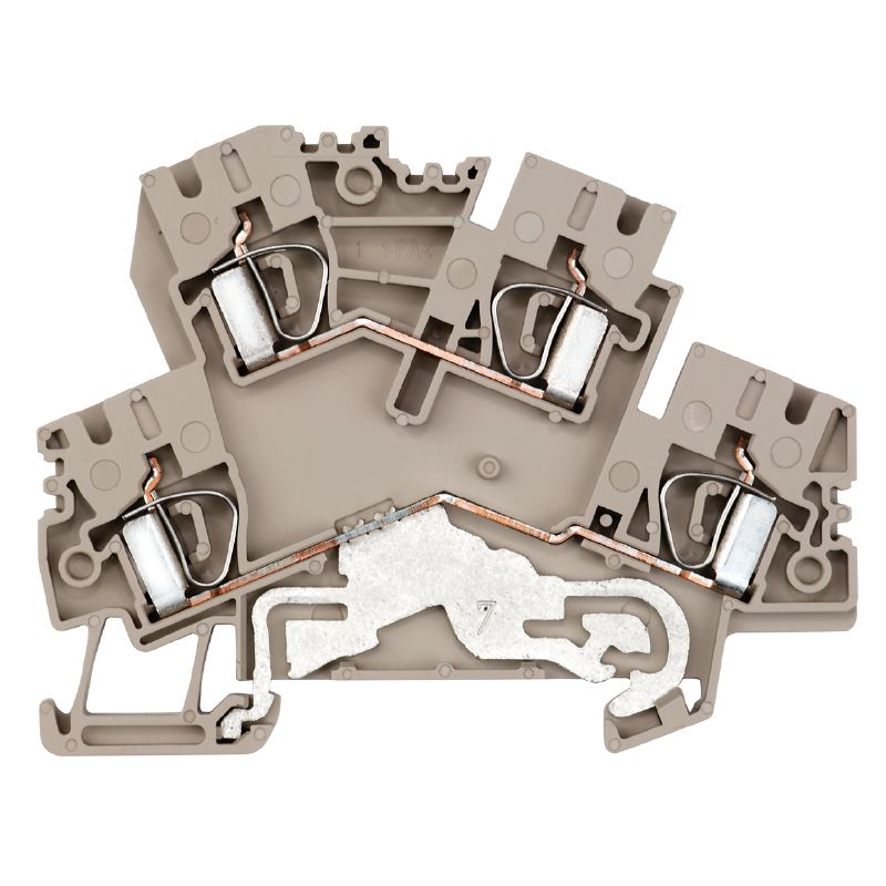 8671120000 - Double-Tier Feed-Through Terminal, 4mm², 800V, Beige Finish (Pack of 50)