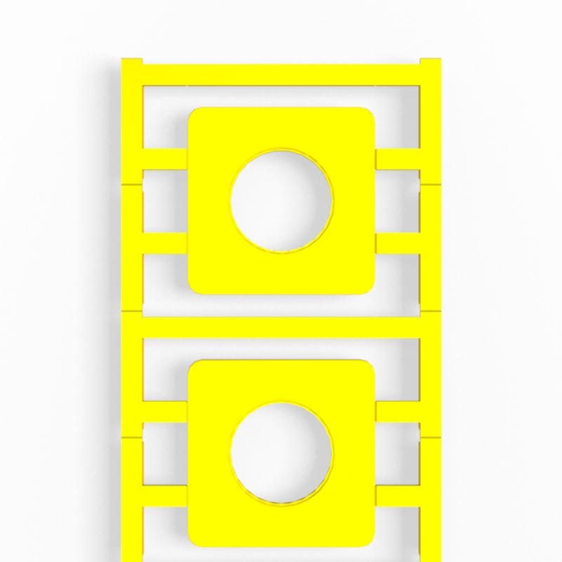 1248660000 - 45x45mm Yellow Polyamide Device Marker for Cam Switches (Pack of 20)