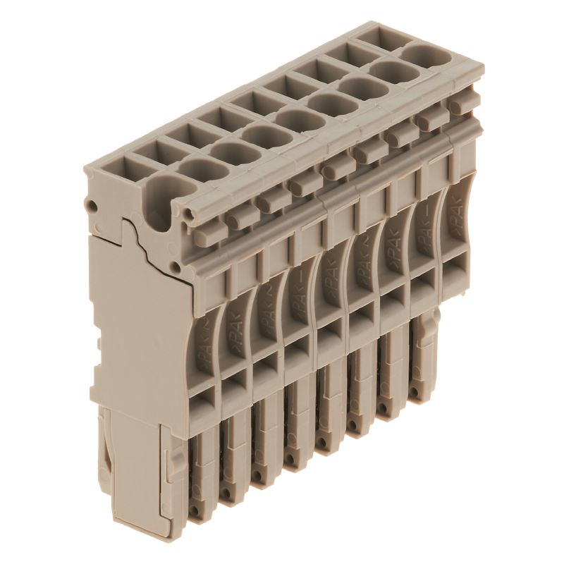 1815550000 - Dark Beige Plug-in Connector with Tension Clamp & 9 Potentials (Pack of 20)