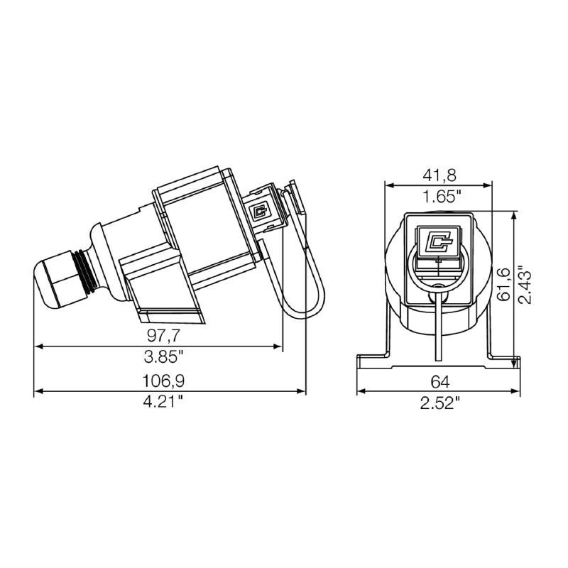 1045780000 - IP67 Wall-Mounted Junction Box, Variant 4, PA Material (Pack of 10)