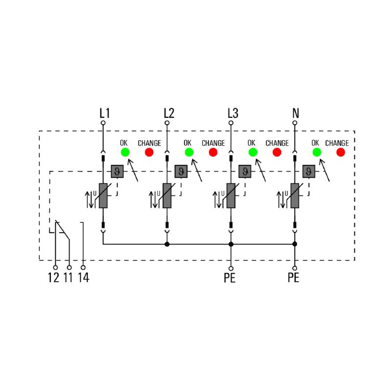 1352190000 - VPU I 4 R 280V Surge Protector 12.5KA