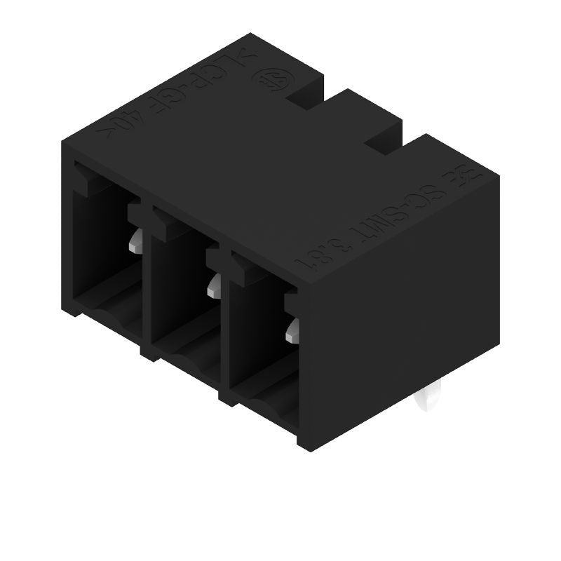 1862840000 - 3-Pole 3.81mm PCB Male Header Connector, Black Finish (Pack of 400)