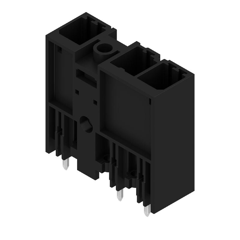 1048430000 - Black 3-Pole THT PCB Connector, 180° Angle with Screw Flange (Pack of 60)