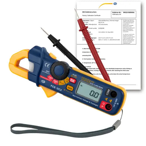 PCE-DC2 - Compact AC/DC Clamp Tester with Backlit Display & 18mm Aperture