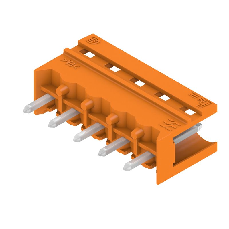 2496300000 - 5-Pole 5.08mm THT Connector with Open Side, Tinned Orange (Pack of 50)