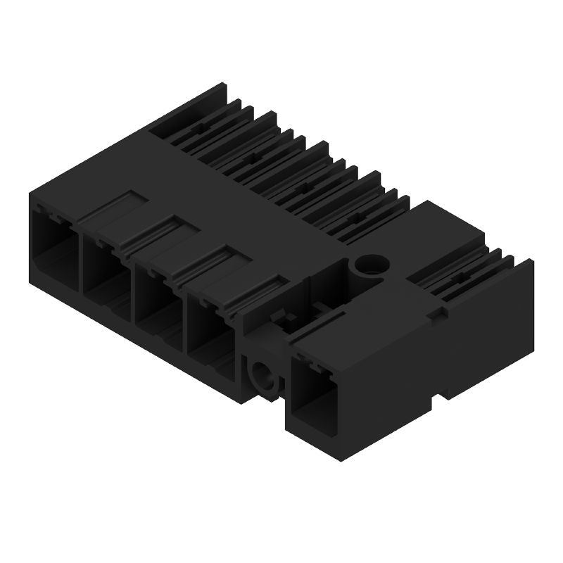 2499790000 - 7.62mm Male PCB Connector, 5 Poles, THT Solder, Black Box (Pack of 50)