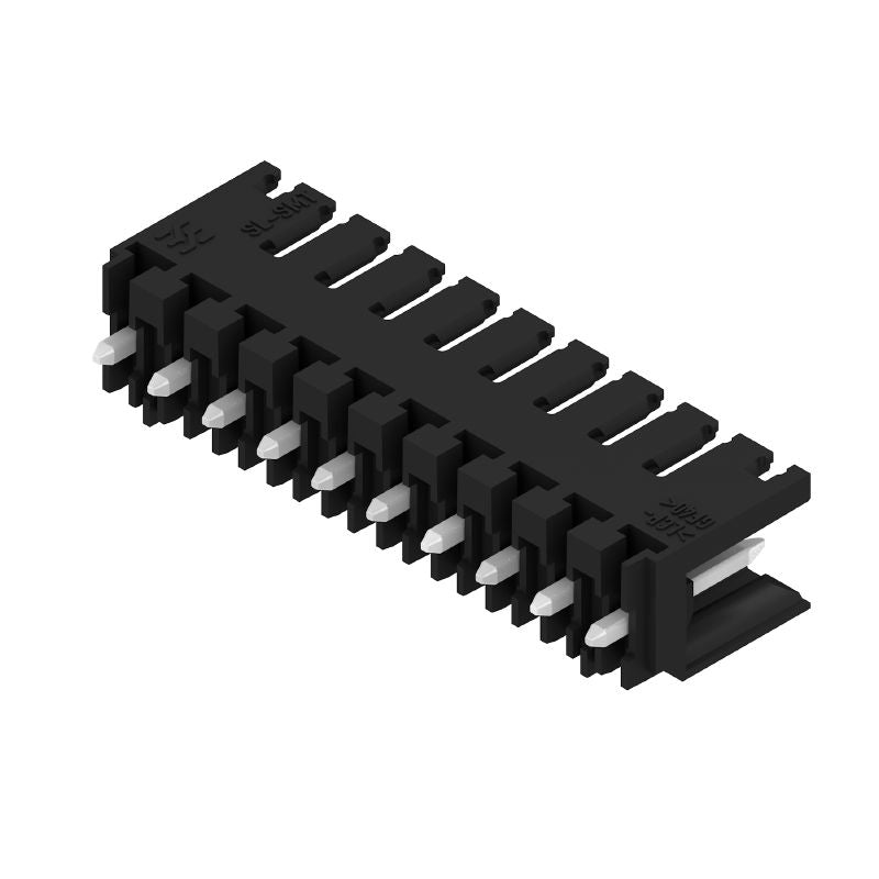 1760812001 - 10-Pole 3.50mm PCB Connector, 180° Orientation, Black (Pack of 50)
