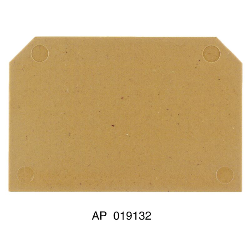0191320000 - Dark Beige Snap-On Terminal End Plate, 54mm x 3mm (Pack of 20)