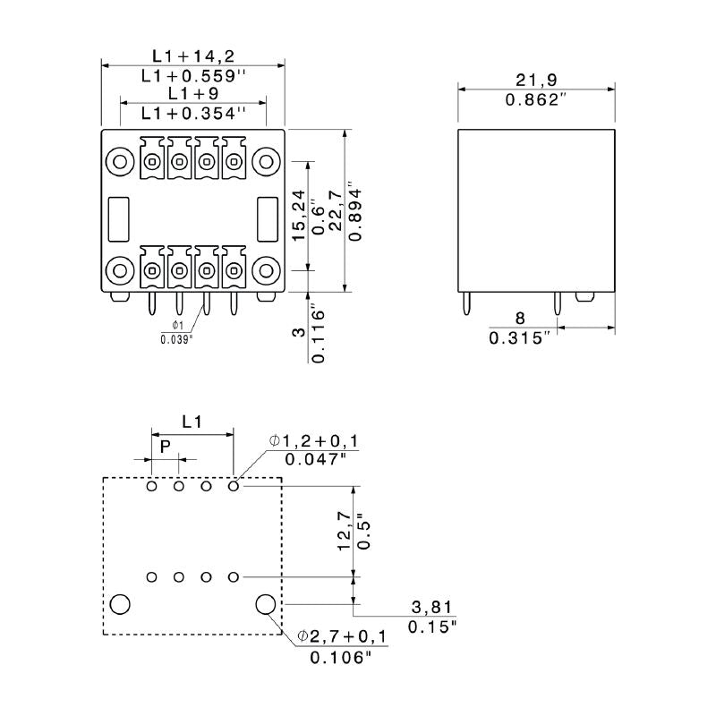 1973300000 - 3.81mm Orange PCB Connector Male Header with 12 Poles (Pack of 36)