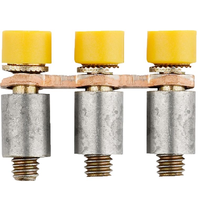 1071600000 - Yellow 3-Pole 24A Cross-Connector Terminal for Bushing Installation (Pack of 50)