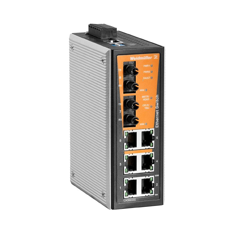 1240990000 - 6-Port Managed Network Switch with 2 ST Fiber Optic Ports