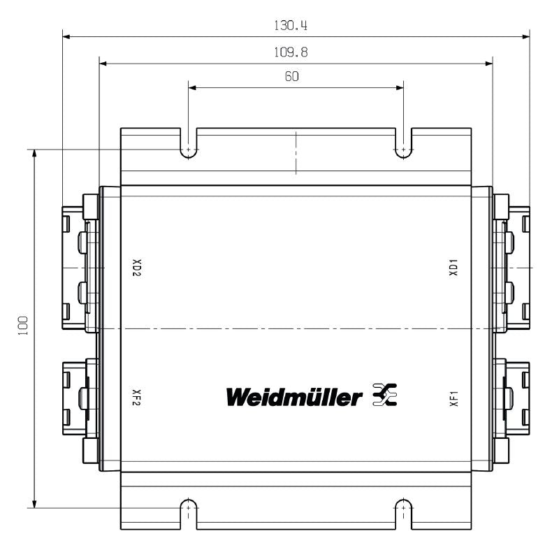 2448840000 - IP65 SCRJ Junction Box for FreeCon Applications, -20°C to 55°C