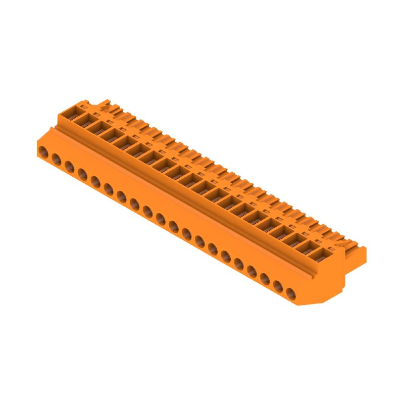 1948190000 - 5.08mm 20-Pole Orange PCB Connector with 90-Degree Angle (Pack of 18)