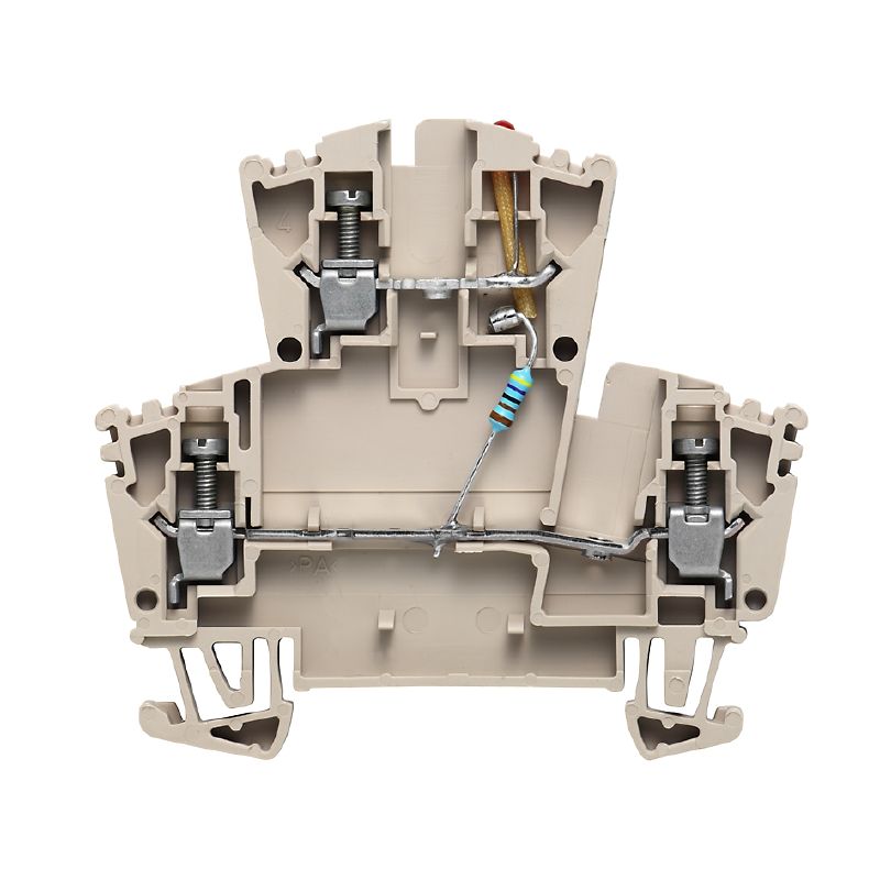 8023630000 - Dark Beige 2.5mm² Terminal Block with 3 Screw Connections (Pack of 25)