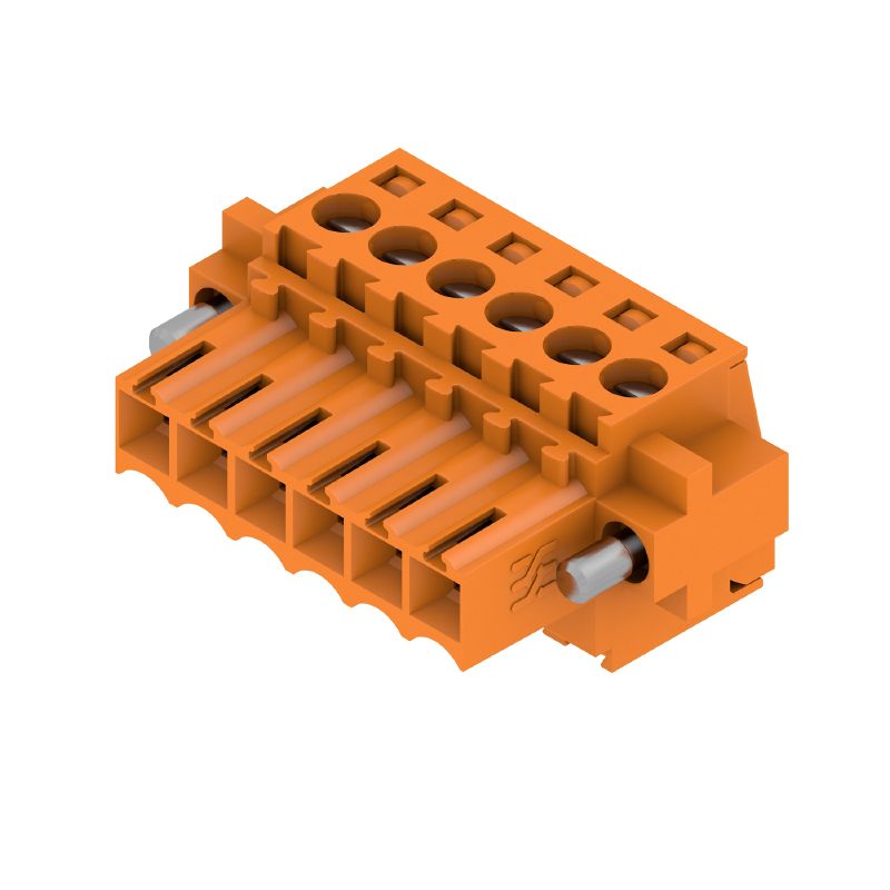 1606680000 - 3.5mm Female Plug PCB Connector with 6 Poles, 180-Degree Clamp (Pack of 66)