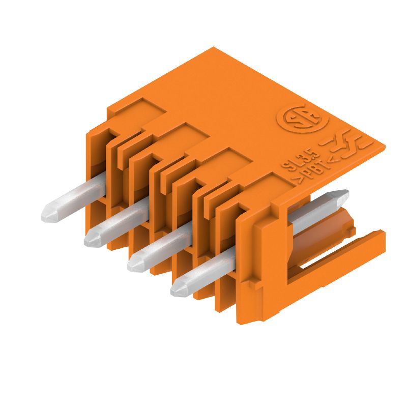 1604940000 - 3.50mm 4-Pole PCB Connector with 4.5mm Orange Pins (Pack of 100)