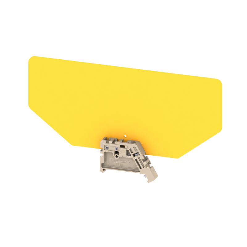 0180800000 - Yellow PA 66 End Plate, 160mm Height, RoHS Compliant (Pack of 10)