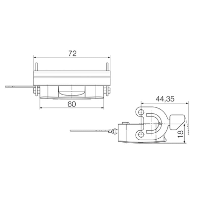 1665210000 - IP65 Diecast Aluminum Enclosure, 72mm Depth, 43mm Width
