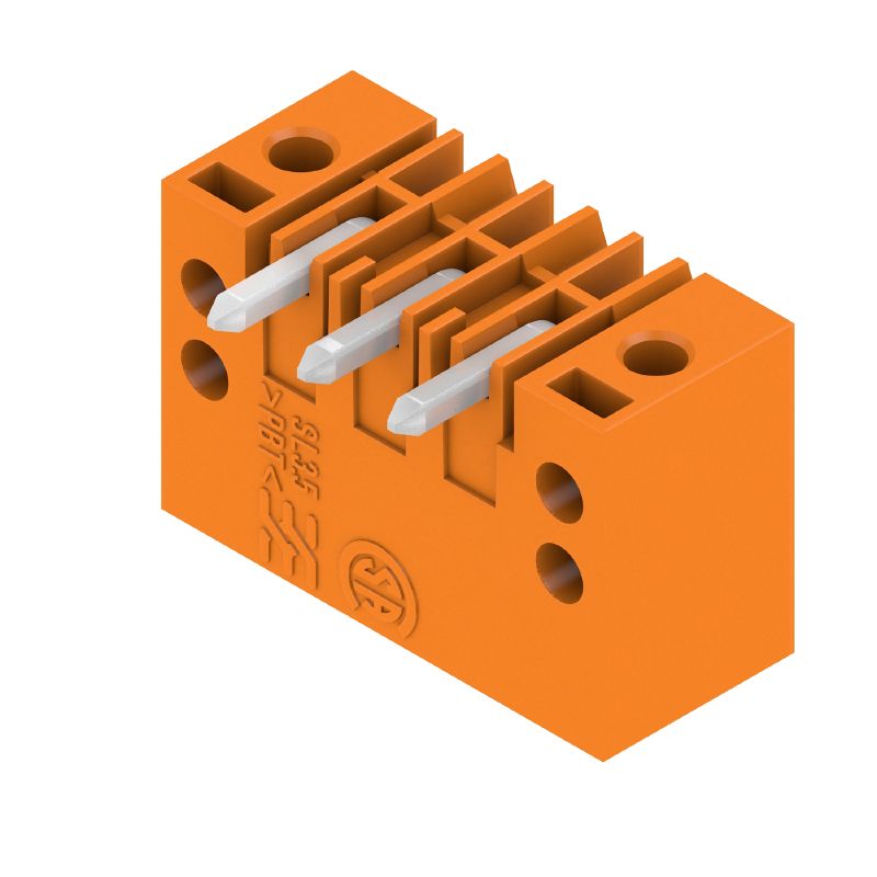 1607050000 - 3-Pole 3.50mm Male PCB Connector with Flange (Pack of 100)