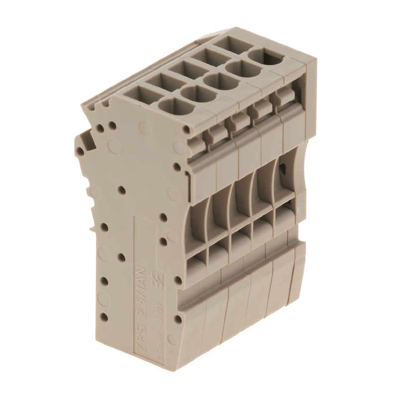 1865930000 - Compact 5-Connection Plug-In Block, 42mm Deep, Dark Beige (Pack of 20)