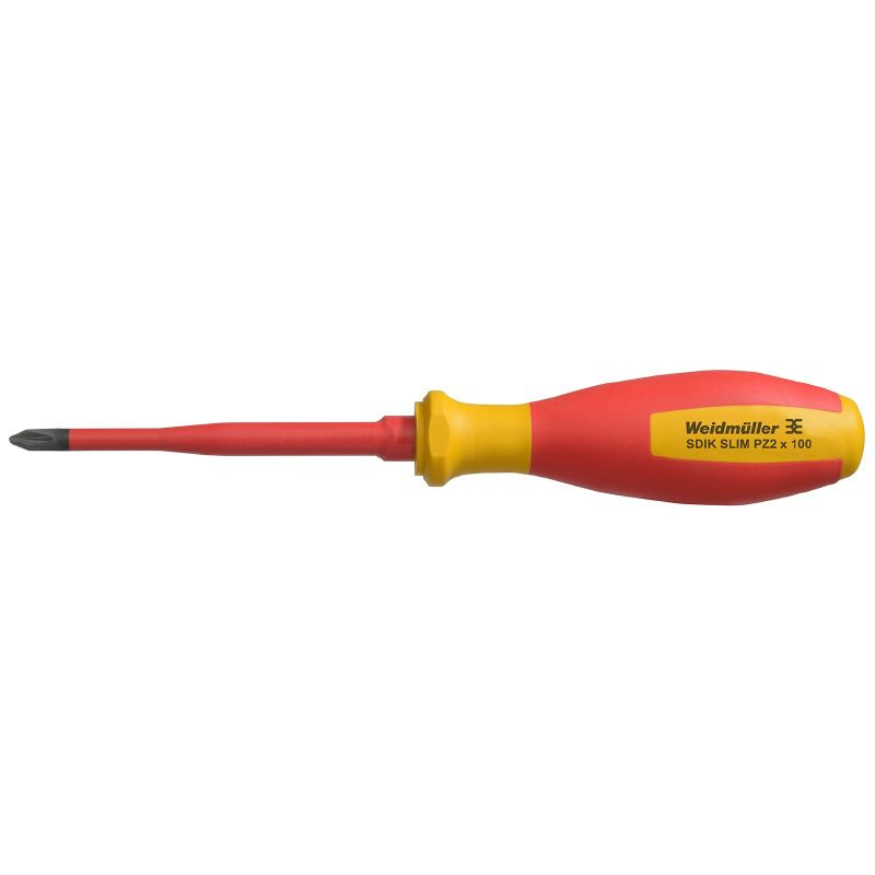 2749680000 - VDE Insulated 100mm Pozidriv Size 2 Slim Screwdriver