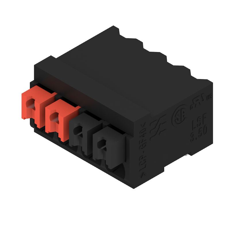 2604130000 - 3.50mm Black PCB Terminal, 4 Poles, 90° Angle (Pack of 265)