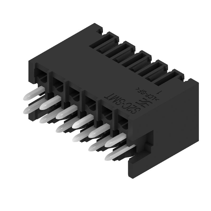 1290070000 - 12-Pole 3.5mm Male PCB Connector, Black Tin Finish (Pack of 78)