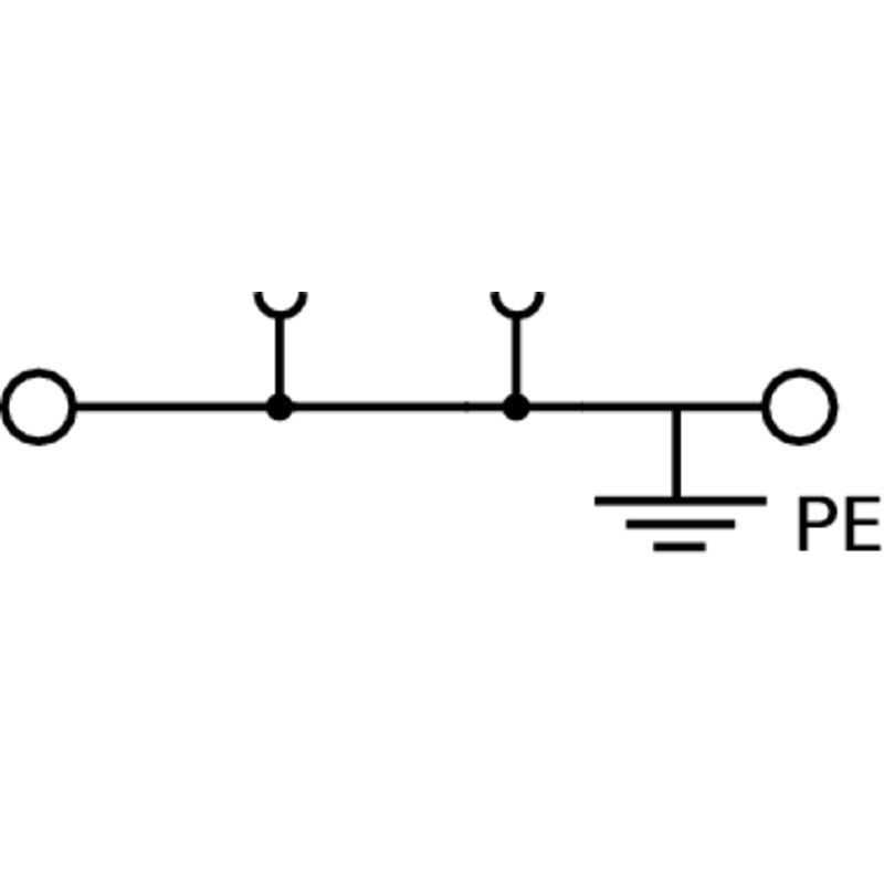 2847740000 - Green/Yellow PUSH-IN Terminal for TS 35 Rails, 1000V (Pack of 50)