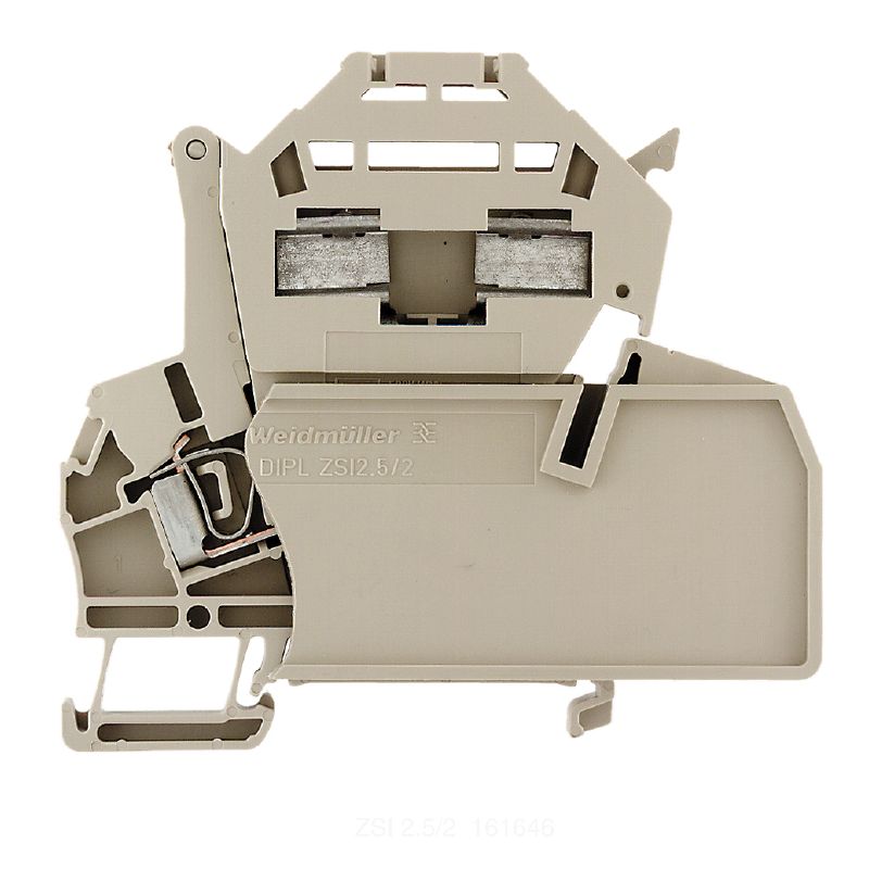 1616460000 - 2.5mm² Fuse Terminal with Tension-Clamp Connection, Dark Beige (Pack of 10)