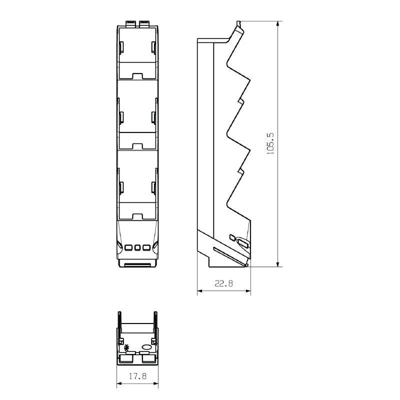 2554700000 - OMNIMATE Side Element, Agate Grey, 17.5 mm Width (Pack of 12)
