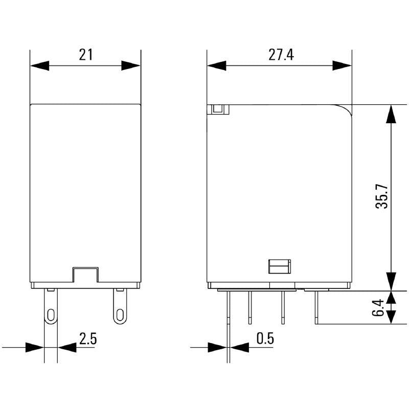 7760056075 - 115V AC D-SERIES Relay with 10A Capacity and Dual Contacts (Pack of 20)