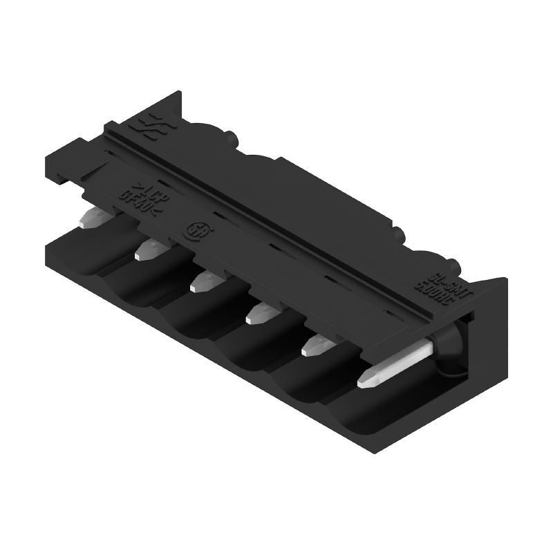 1797660000 - 5.00mm Black 6-Pole PCB Connector with 90° Elbow (Pack of 350)